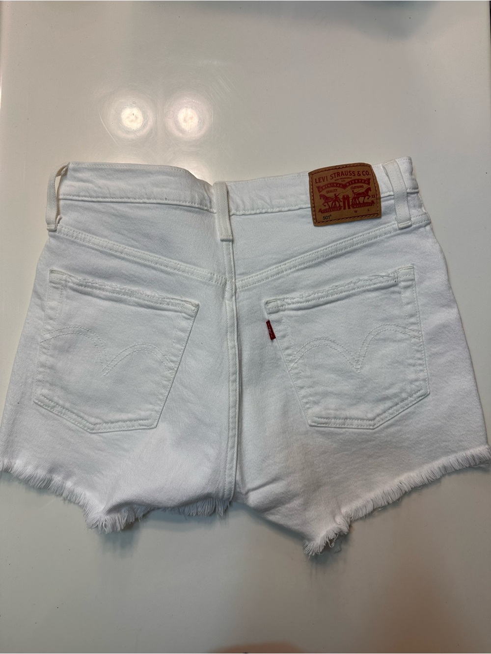 Levi’s 501 White Shorts